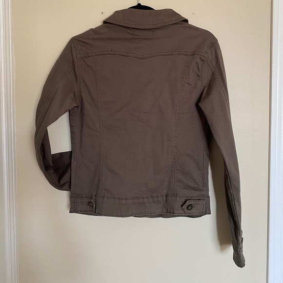 NWT, Olive Grey Denim Jacket, Size M - Picture 9 of 9